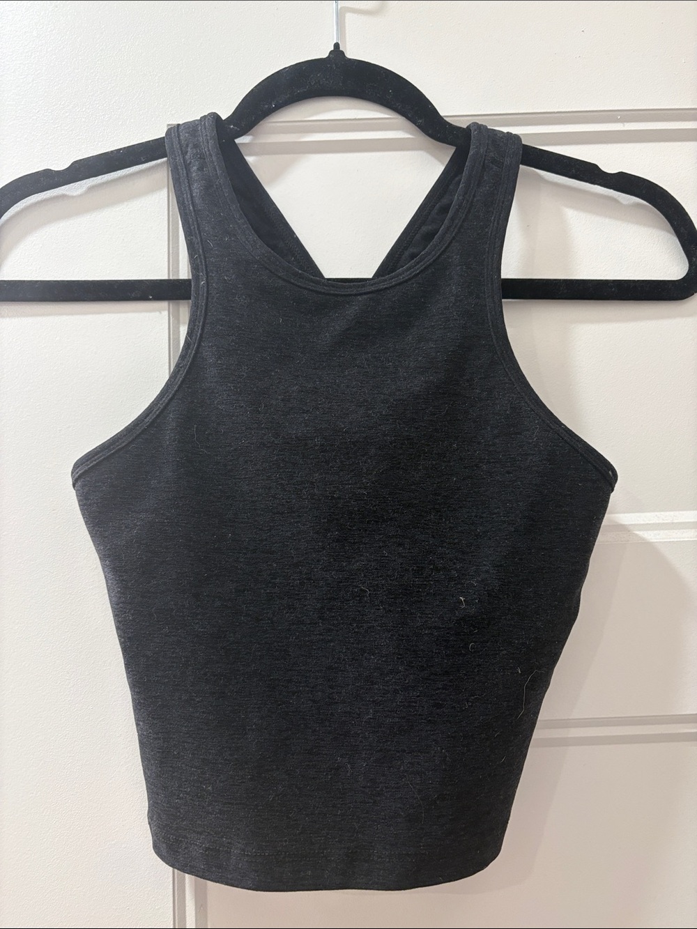 Beyond Yoga Black Racerback Cropped Tank